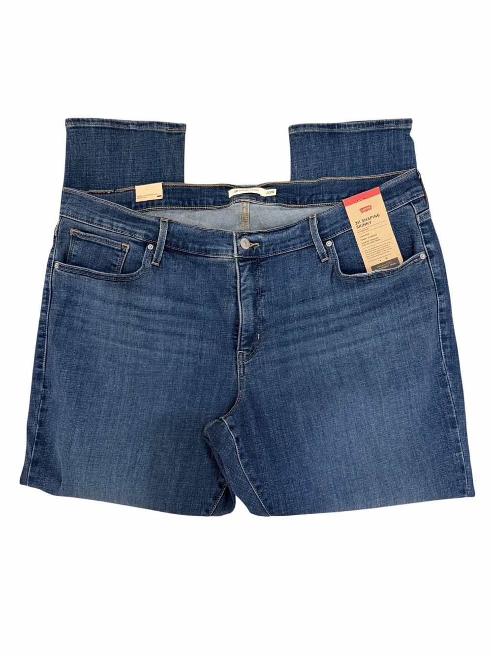 Levi's 311 Shaping Skinny Jeans Tummy Control Stretch Medium Wash Blue 20W NEW - Picture 5 of 13